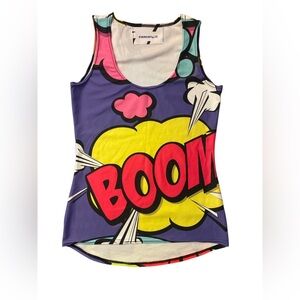 FiercePulse Trendy Graphic 'Boom' Tank Top GUC S